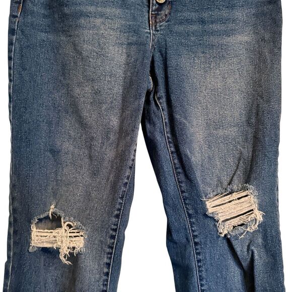 True Craft Sz 14 Slim‎ Straignt Button Fly Distressed Jeans - Picture 8 of 13